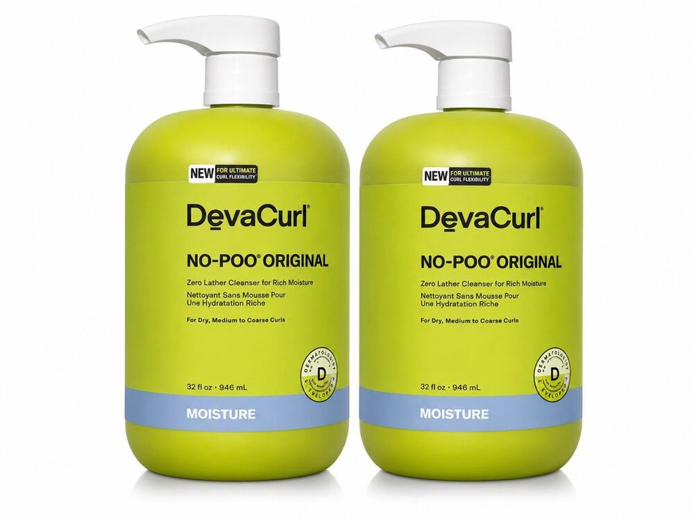 DevaCurl No-Poo Original Zero Lather Cleanser Moisture 32 fl oz / 946mL Duo